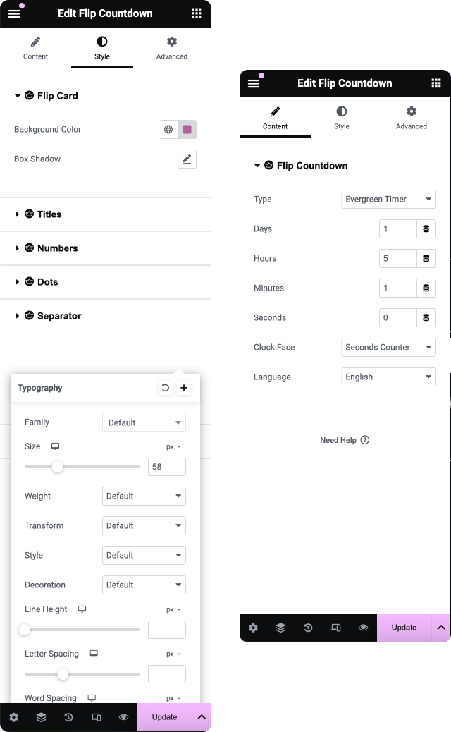 Flip Countdown for Elementor - King Addons