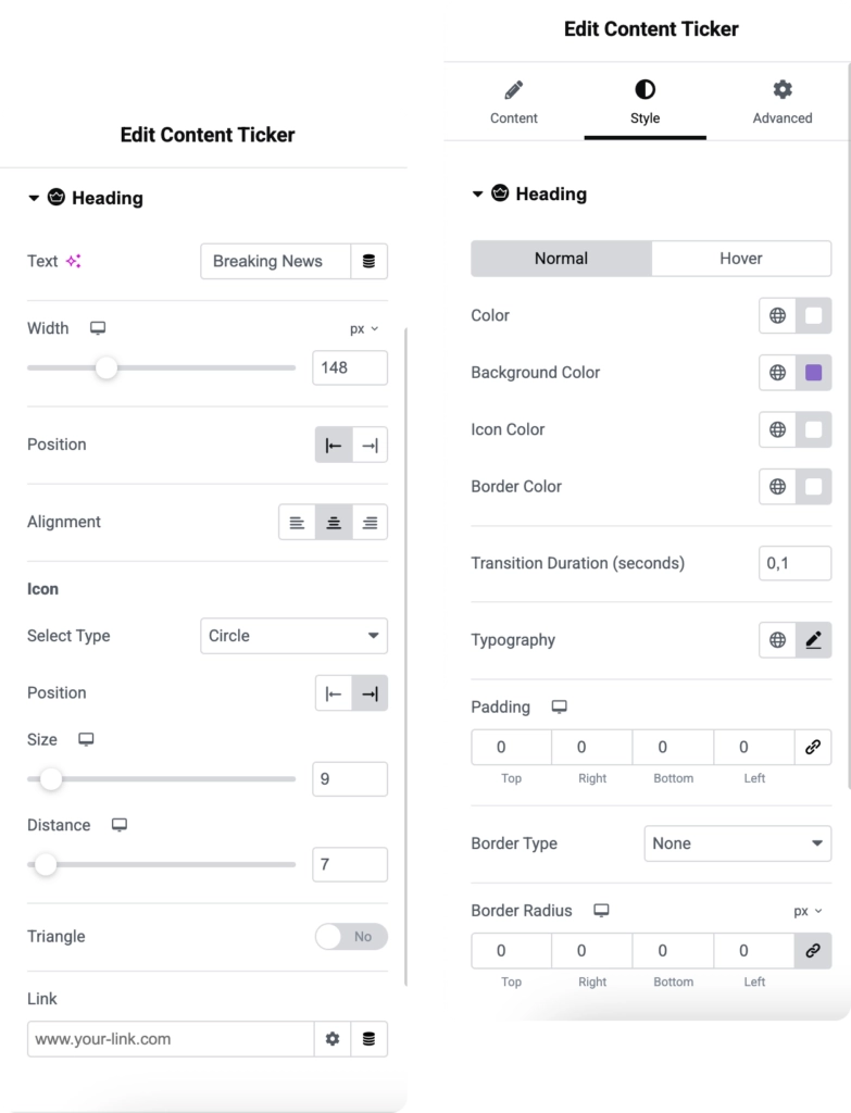 Content Ticker for elementor